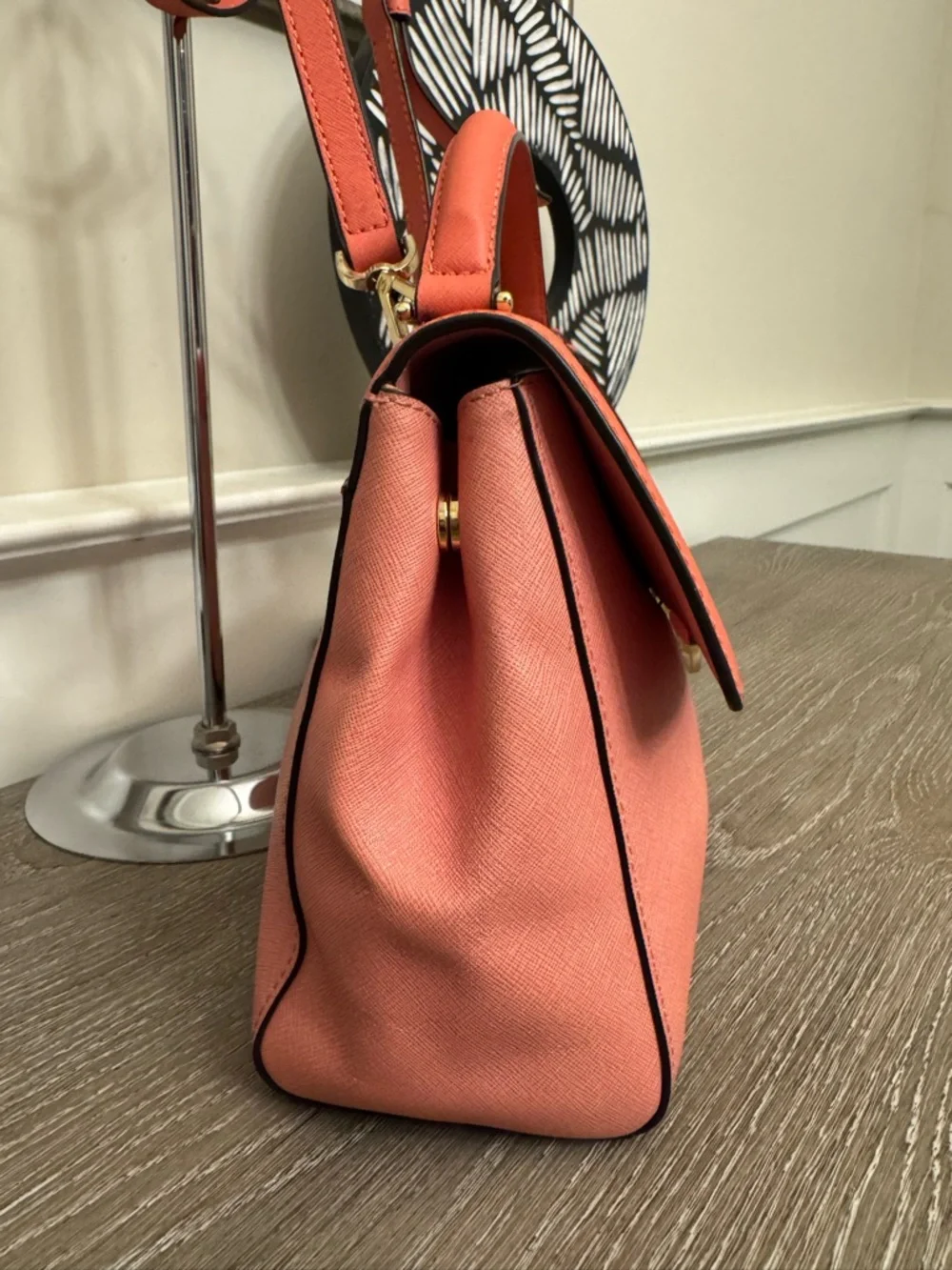 Michael Kors Coral-Gradient Top Handle Satchel - Picture 5 of 13